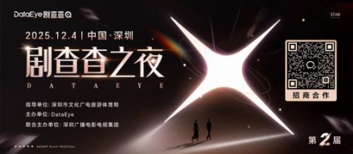 80+微短剧明星齐聚！第二届DataEye剧查查之夜12月4日深圳璀璨启幕