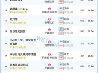 10月14日付费短剧大盘4500万：《不要对她说》连续第一